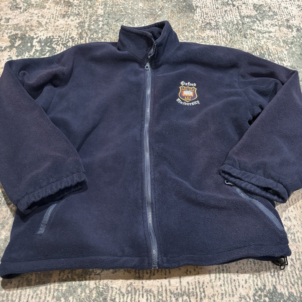 Vintage Oxford University collegiate fleece jacket XL